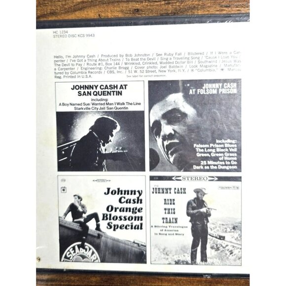 NEW "Hello I'm Johnny Cash" Columbia Stereo Tape HC Reel to Reel Sealed Vintage - Picture 9 of 11